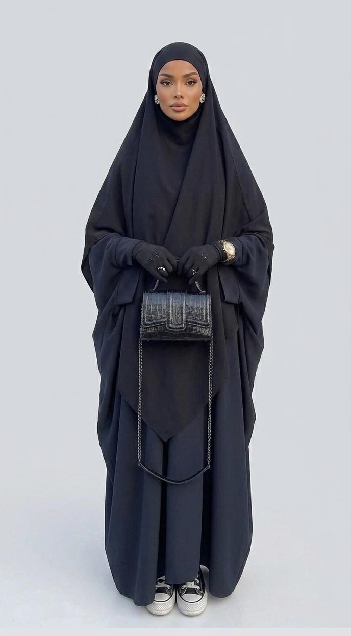 The Noir Saltanah Abaya Set