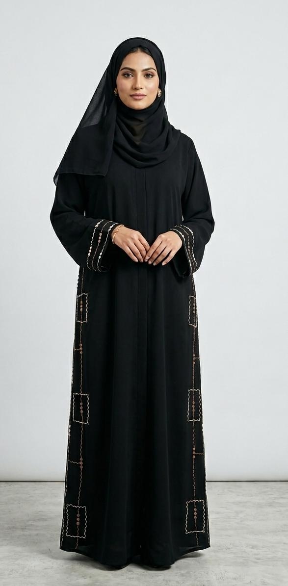 AL Zara Geometric Abaya