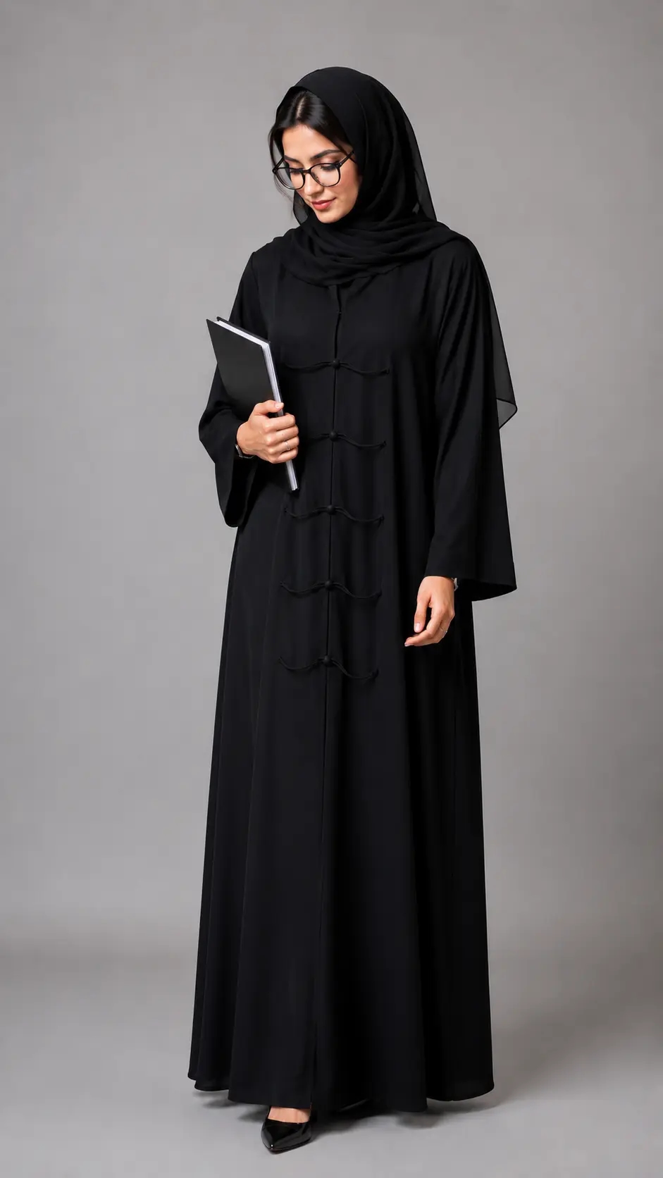 The Black Noor Classic Abaya