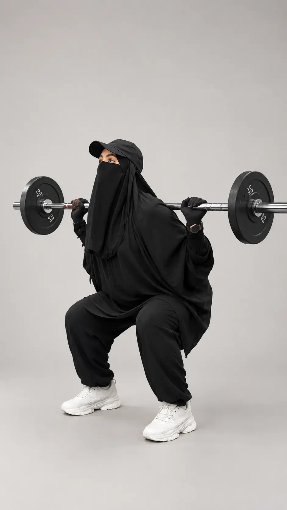 Modest 2 Pc Activewear Set – Black