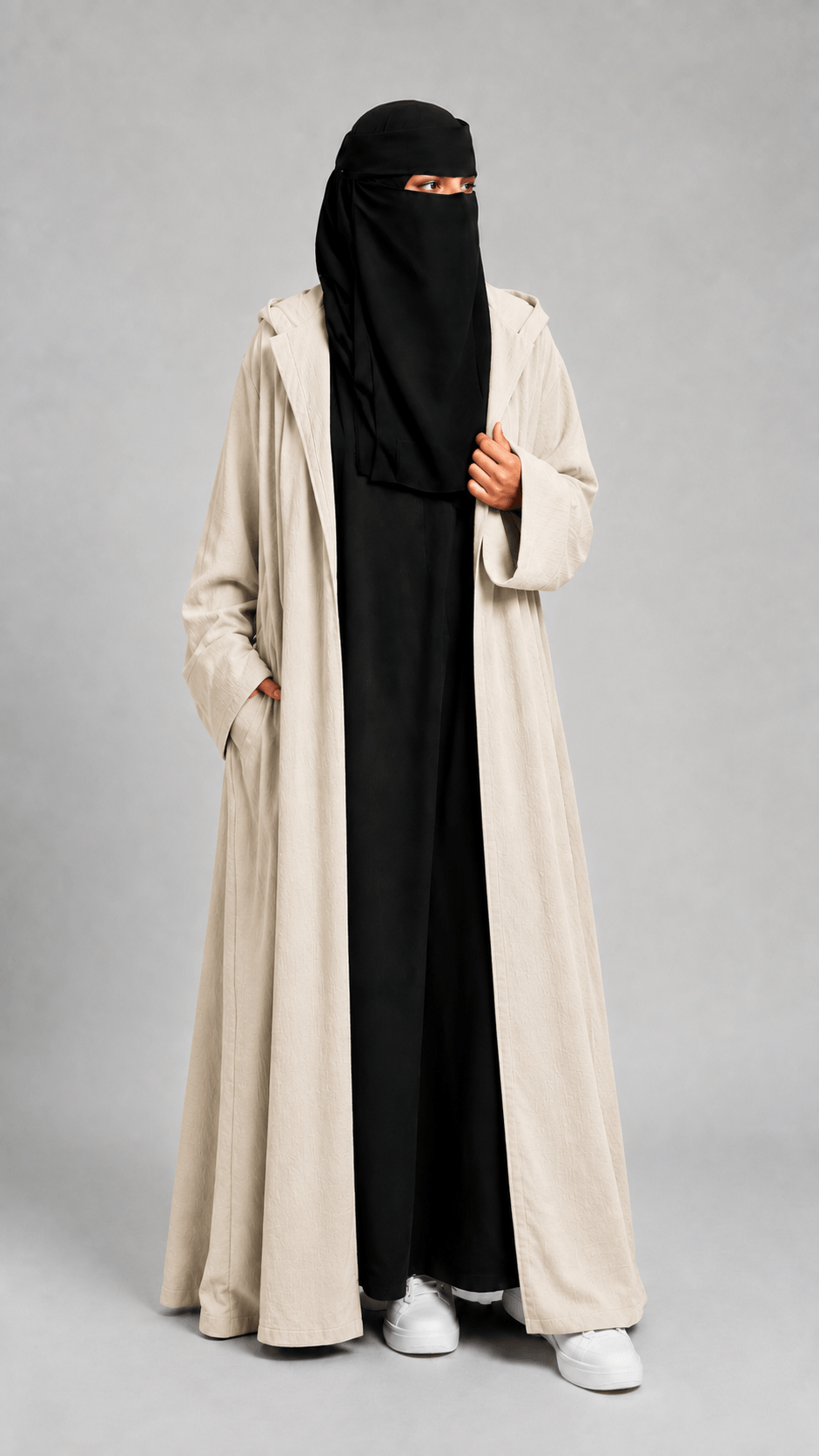 Urban Modest Hooded Coat Abaya Set