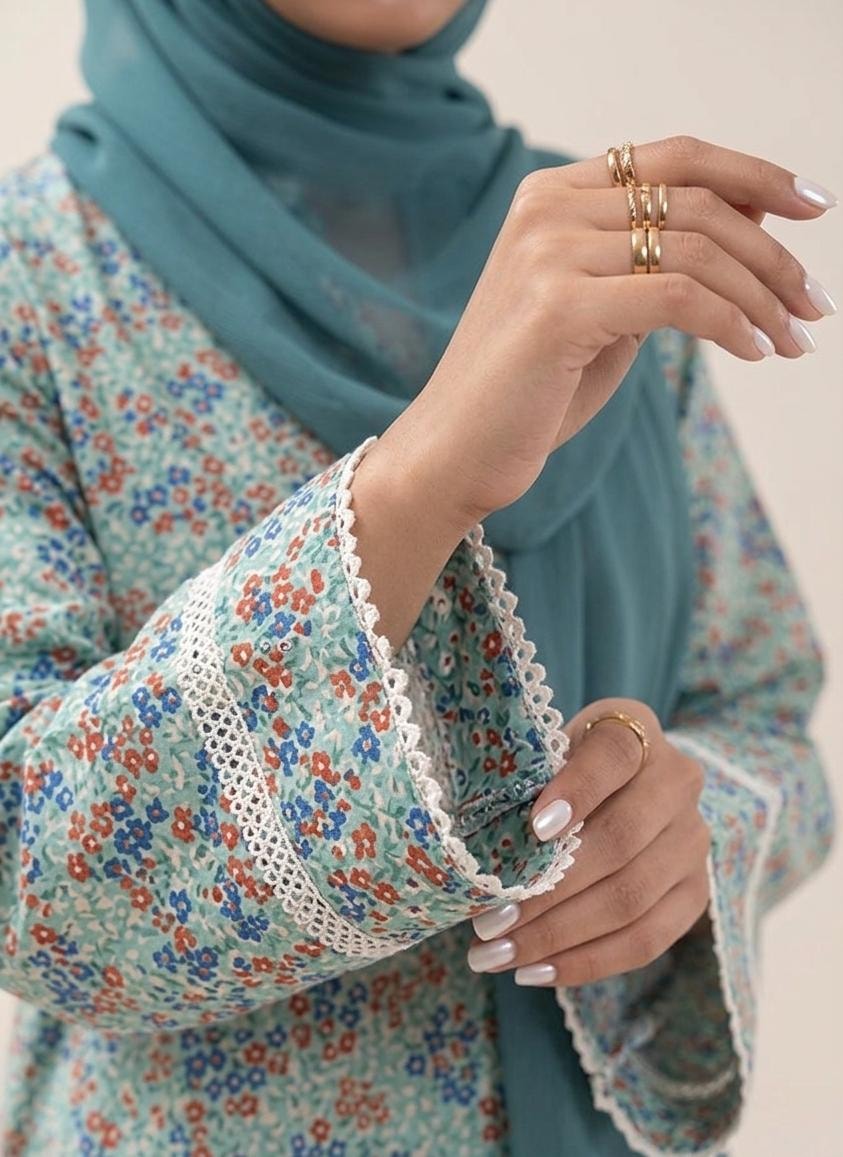 Aqua Blossom Serenity Cord Set