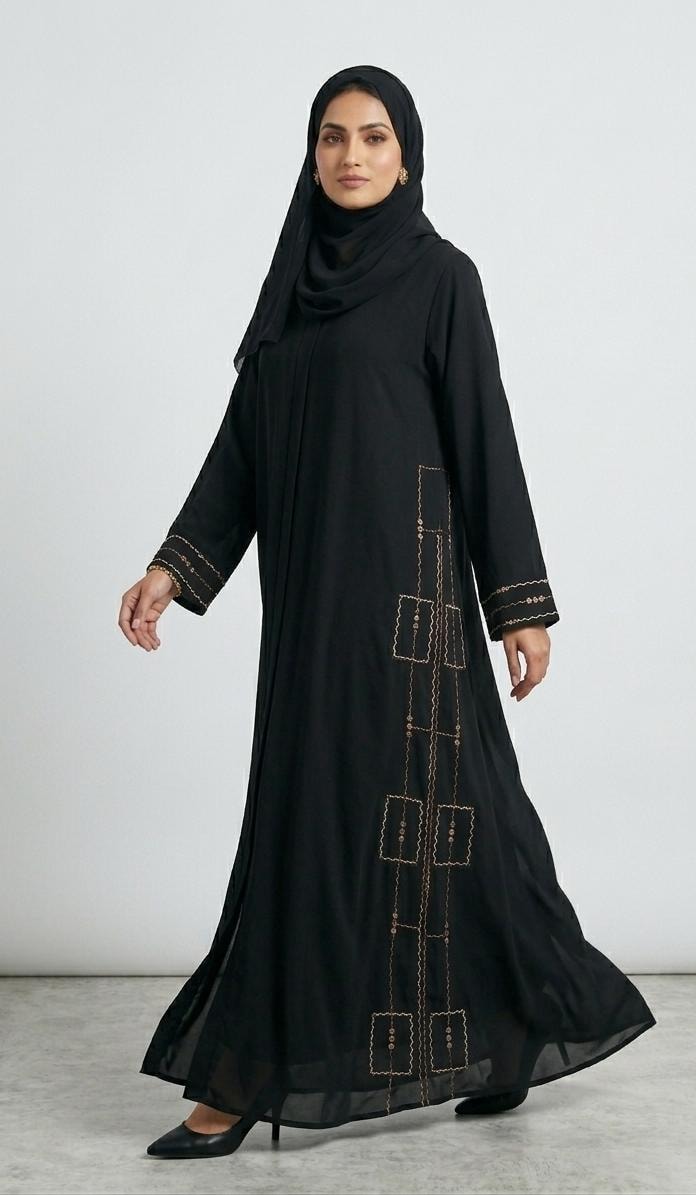 AL Zara Geometric Abaya
